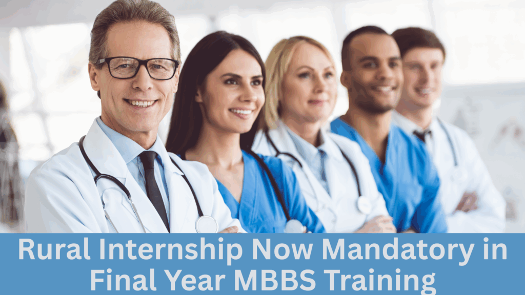 Rural Internship Now Mandatory in Final Year MBBS Training
